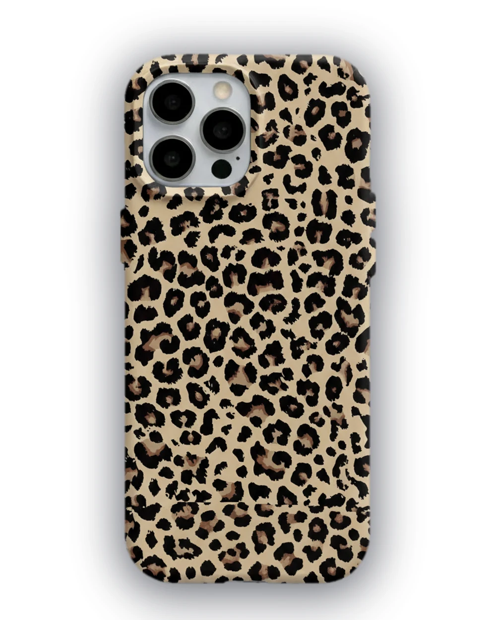 Kahve Leopar Desenli telefon kılıfı