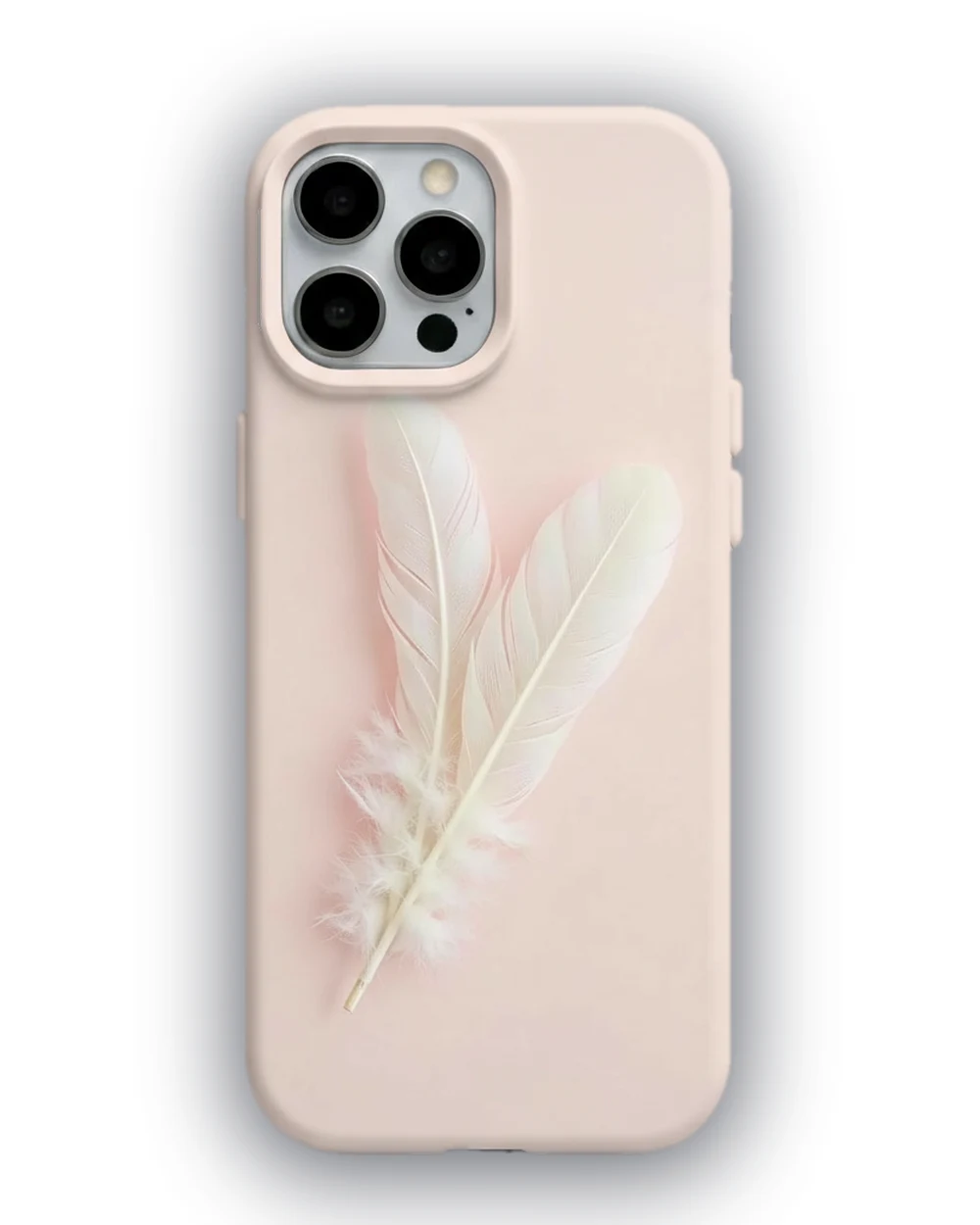 Beyaz Tüy telefon kılıfı