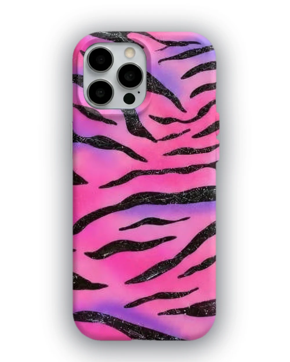 Neon Pembe Zebra telefon kılıfı