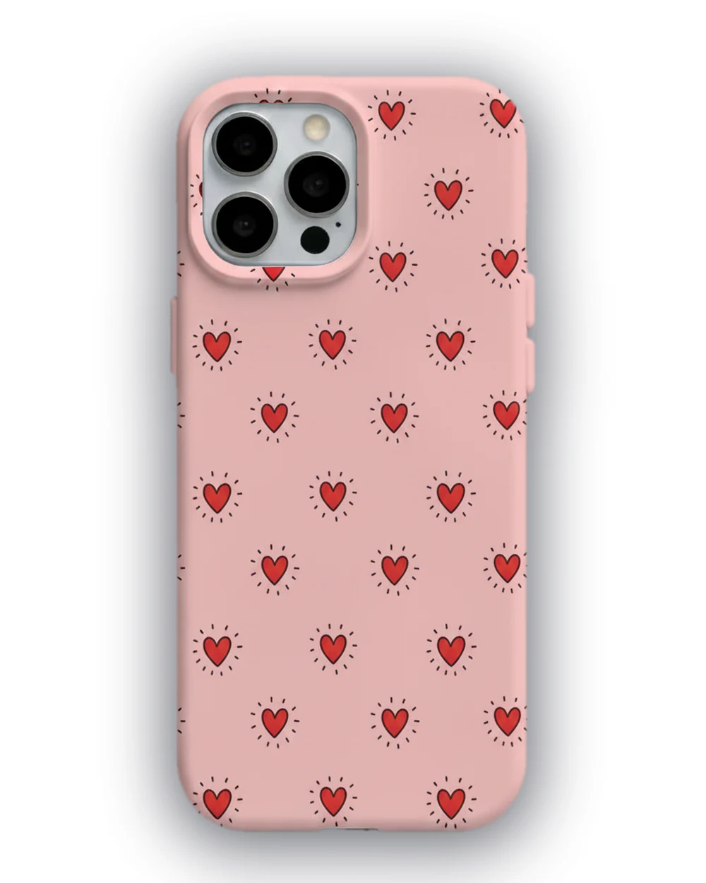 Pembe Kalpler telefon kılıfı